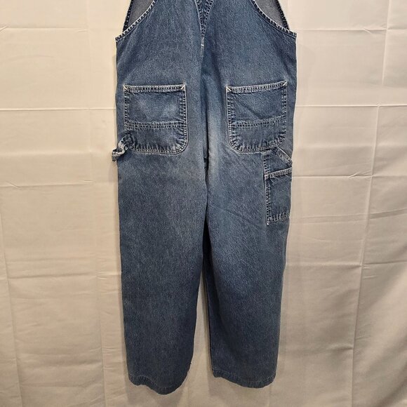 Vintage Carhartt Overalls Mens Blue Denim Farmer Construction - Picture 10 of 16